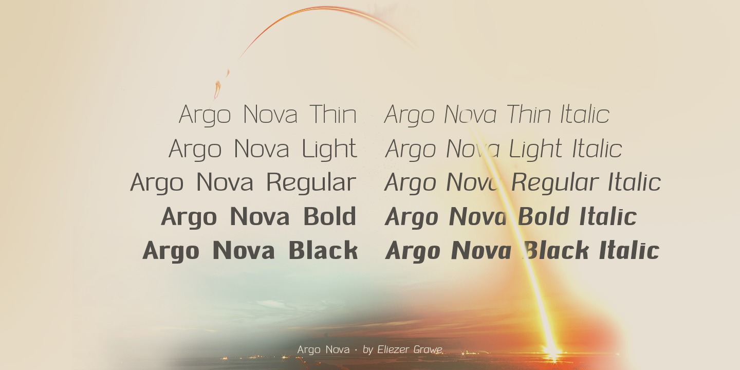 Пример шрифта Argo Nova #4
